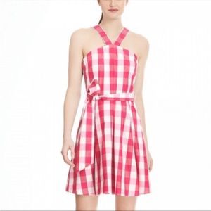 Draper James Pink and White Halter Sundress